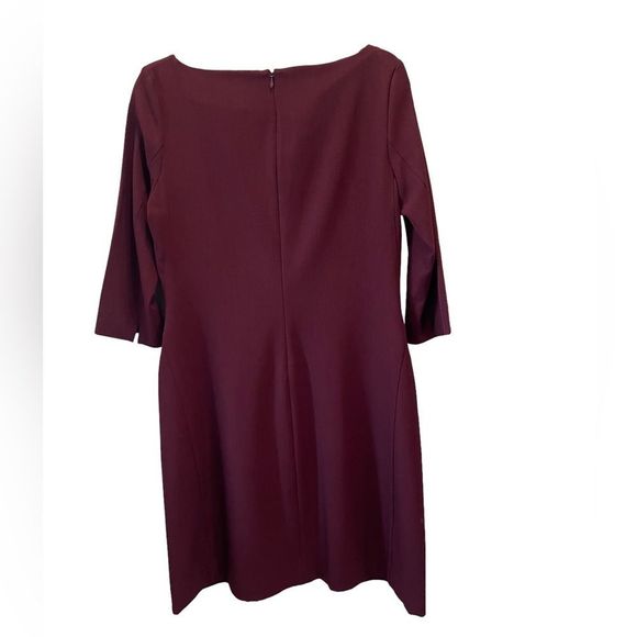 MM LaFleur New York Burgundy Dress Sz12 - Picture 6 of 6
